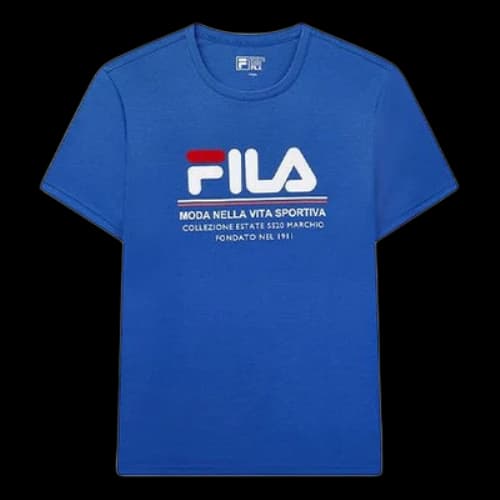 FILA Minimalistic Casual LOGO Short Sleeve Blue