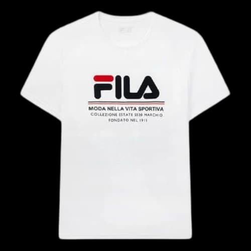 FILA Minimalistic Casual LOGO Short Sleeve White