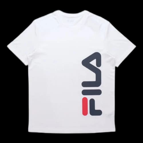 FILA Casual Logo Printing Sports Round Neck Short Sleeve White