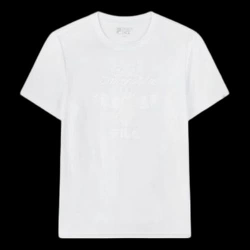 FILA Alphabet Logo Printing Short Sleeve White