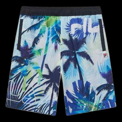 FILA Full Print Light-Weight Beach Shorts Men's Blue