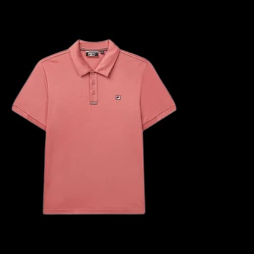FILA Short Sleeve Polo Shirt Rose Red