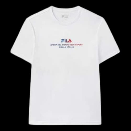 FILA Printing Logo Alphabet Short Sleeve White