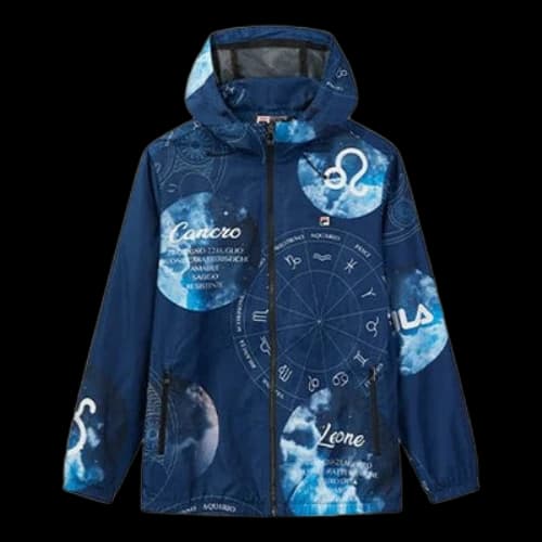 FILA Casual Sports hooded Woven Jacket Blue