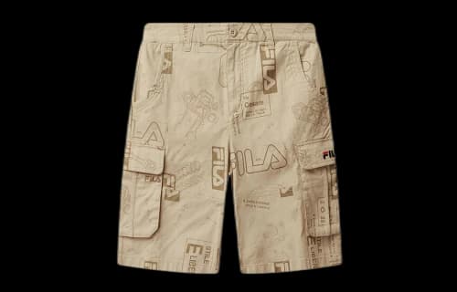 FILA Printing Cargo Sports Shorts Khaki