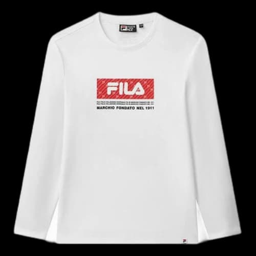 FILA Classic Sports Pure Cotton Tops White