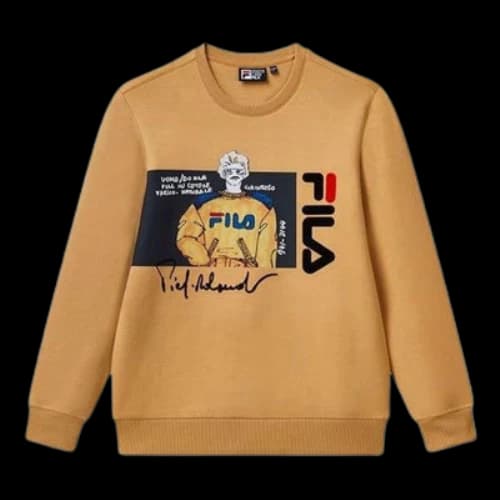 FILA Logo Graphic Sweater 'Tan Black'
