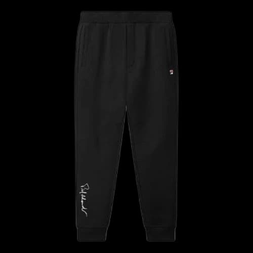 FILA Embroidered Knit Bundle Feet Sports Pants Black
