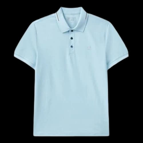FILA Casual Single Color Short Sleeve PoloShirt Men's Blue