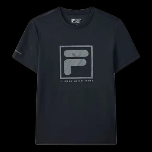 FILA Logo Round Neck Knit Short Sleeve Blue