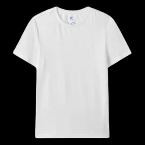 FILA Logo Round Neck Pullover Short Sleeve White