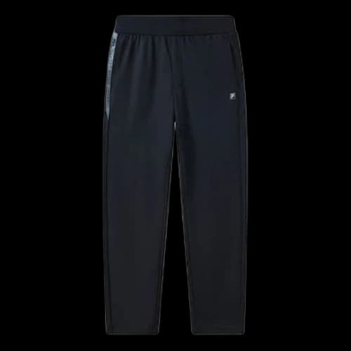 FILA Logo Pattern Straight Casual Sports Pants Navy Blue