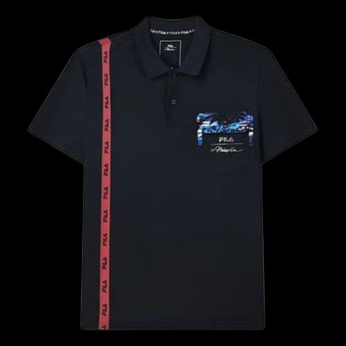 FILA x 3.1 phillip lim Crossover Printing Casual Short Sleeve polo Blue