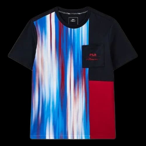 FILA x 3.1 phillip lim Crossover Casual Alphabet Printing Round Neck Short Sleeve Blue