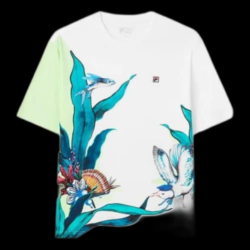 FILA Printing Casual Short Sleeve White