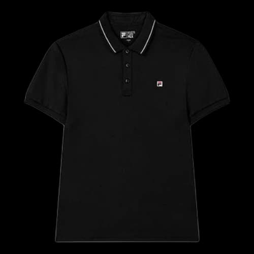 FILA Business Casual Short Sleeve polo Black Polo Shirt