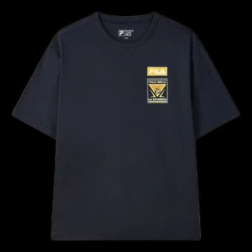 FILA Printing Loose Short Sleeve Blue