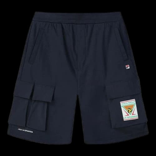 FILA Logo Letter Printing Pocket Short Pant Male Blue