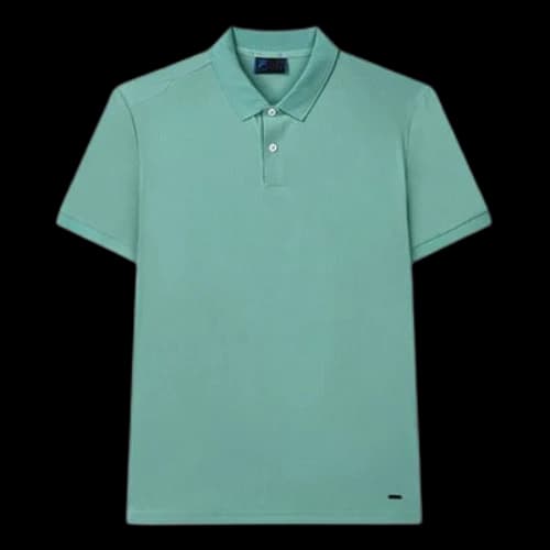FILA Solid Color Sports Short Sleeve Polo Shirt Gray Green