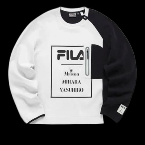 FILA x Mihara Yasuhiro Lettrer Printed Sweater 'White Black'
