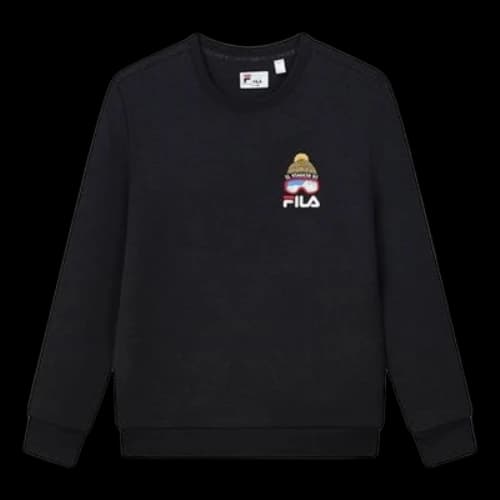FILA Small Logo Graphic Sweater 'Black'
