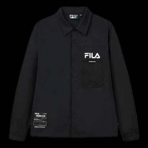 FILA Alphabet Logo Athleisure Casual Sports Jacket Black