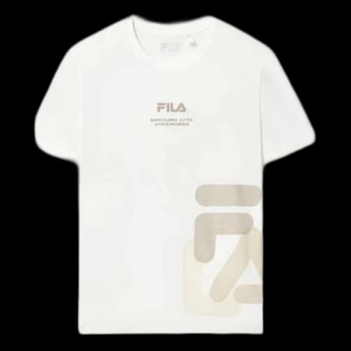 FILA Loose Fit Logo Print T-Shirt 'White Beige'