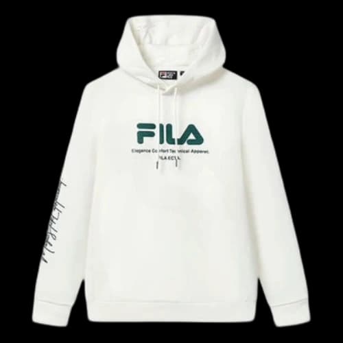 FILA Logo Graphic Hoodie 'White Green'