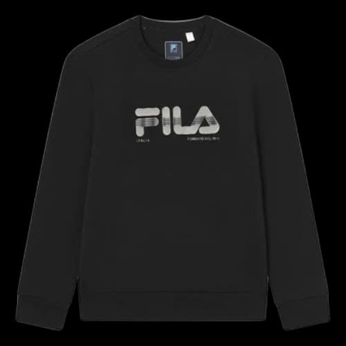 FILA Core Design Museum Denmark White Line Blue Pullover Sweater 'Black'