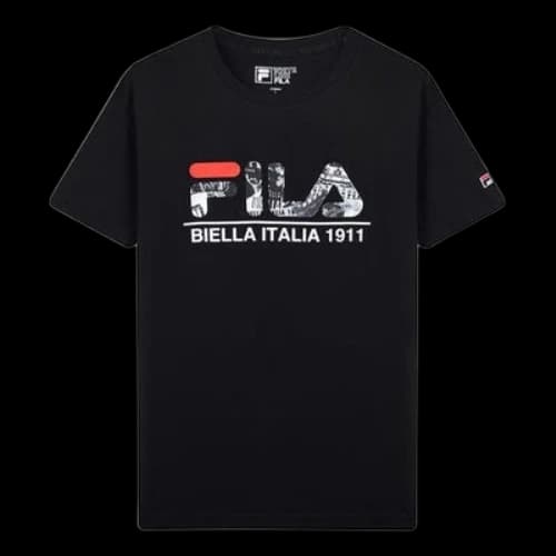 FILA Slim Fit Sports Short Sleeve Couple Style Black