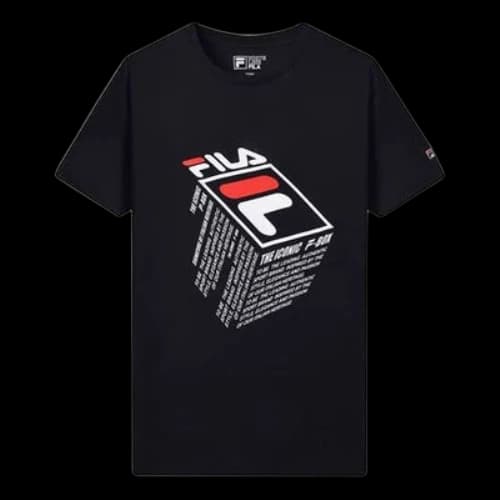 FILA Short Sleeve 2019 Athleisure Casual Sports Printing Blue