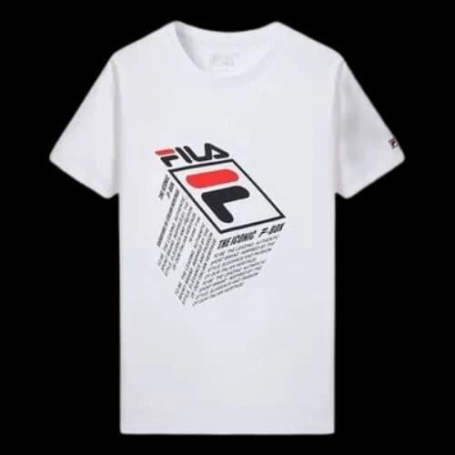 FILA Short Sleeve 2019 Athleisure Casual Sports Printing White