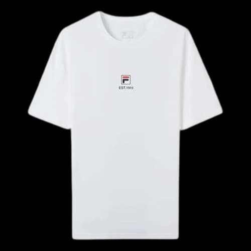 FILA Back Alphabet Printing Short Sleeve White