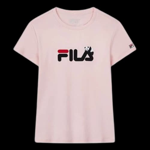 FILA Embroidered Alphabet Short Sleeve Pink (Women's)