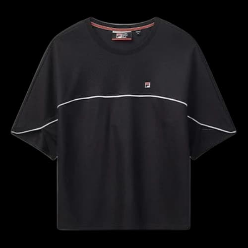 FILA Contrasting Colors Short Sleeve Navy Blue (Women's)