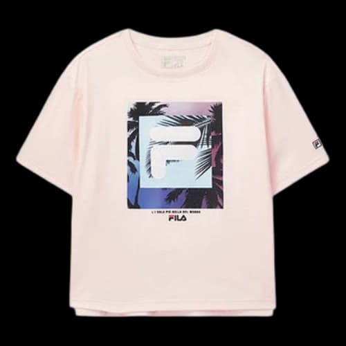 FILA Printing Short Sleeve Pink T-Shirt (Women's)