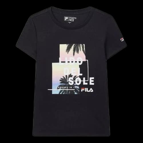 FILA Printing Pattern Short Sleeve Blue (Women's)