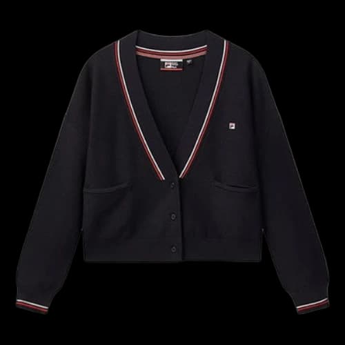 FILA Logo Knit Cardigan Legendary Blue (Women's)