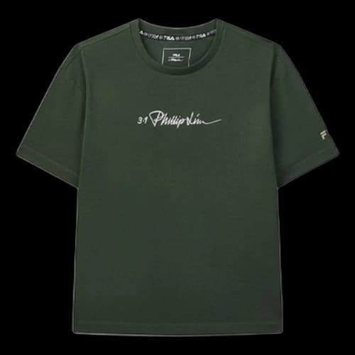 FILA x 3.1 Phillip Lim Crossover Cozy Short Sleeve Green T-Shirt (Women's)