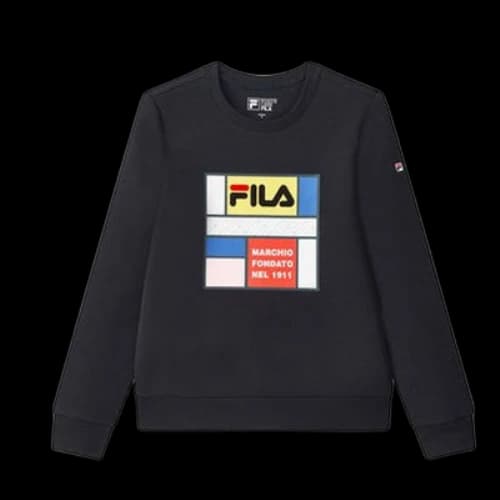 FILA Casual Printing logo Sports Hoodie Light Blue (Women's)