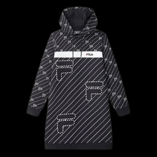 FILA Long Casual Printing Hoodie Blue (Women's)