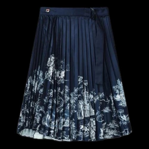 FILA Casual Long Skirt 'Navy White' (Women's)