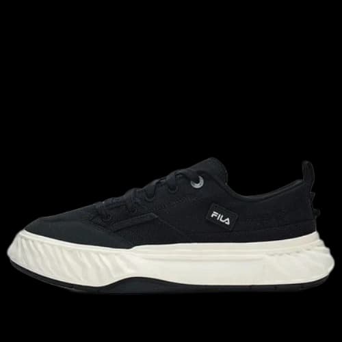 FILA Canvas Low NonSlip Durable Shoes 'Black White'