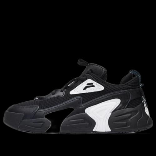 FILA SWARM low swirl sneakers 'Black And White' (Women's)