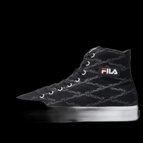 FILA Strada High-Top Canvas Sneakers Black (Women's)