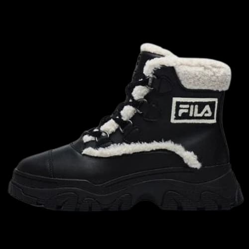 FILA Warm Snow Boots 'Black White' (Women's)