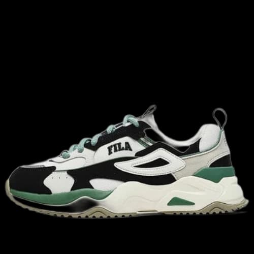 FILA Rayflide Athletic Shoes 'Black White Green' (Women's)