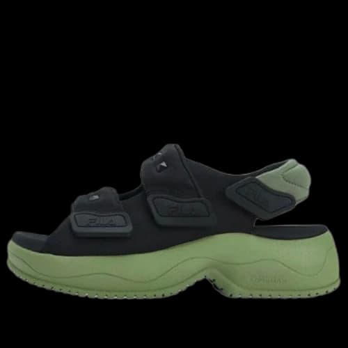FILA Puff Sandals 'Black Green' (Women's)