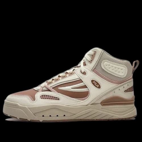 FILA Slam Mid Skate Shoes 'White Beige Brown' (Women's)