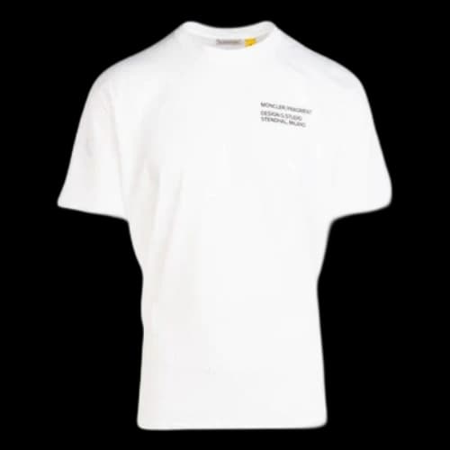Moncler x Fragment Design Crossover Alphabet Printing Round Neck Short Sleeve White T-Shirt